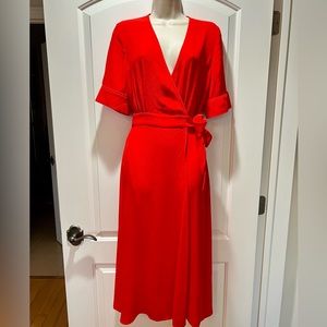 & other stories midi wrap dress